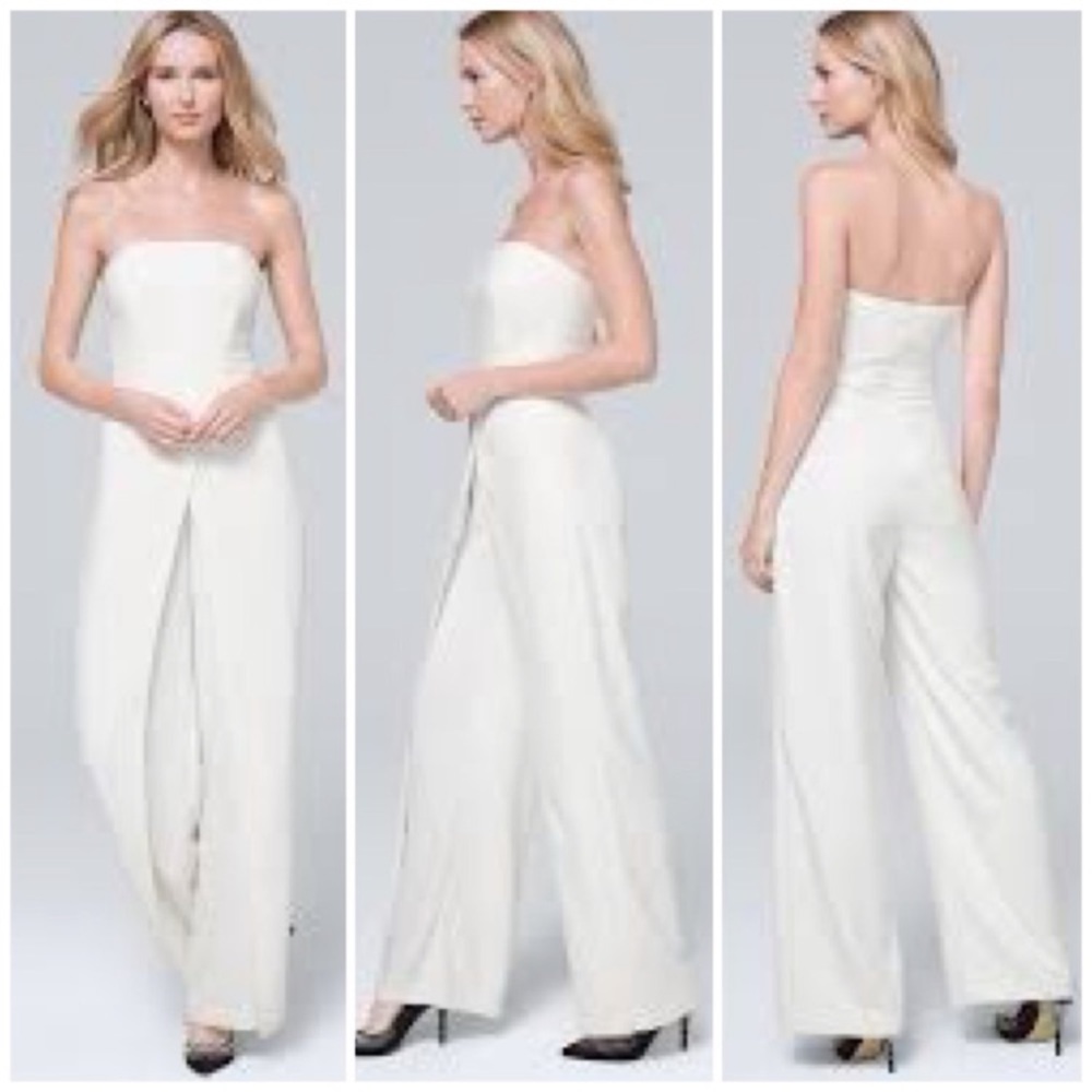❤️NWT Gorgeous Ivory Split Leg Jumpsuit 4
